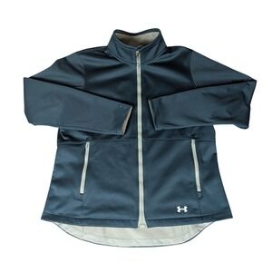 Under Armour Storm 2 ColdGear Infrared Jacket Teal Full Zip Softshell Womens XL